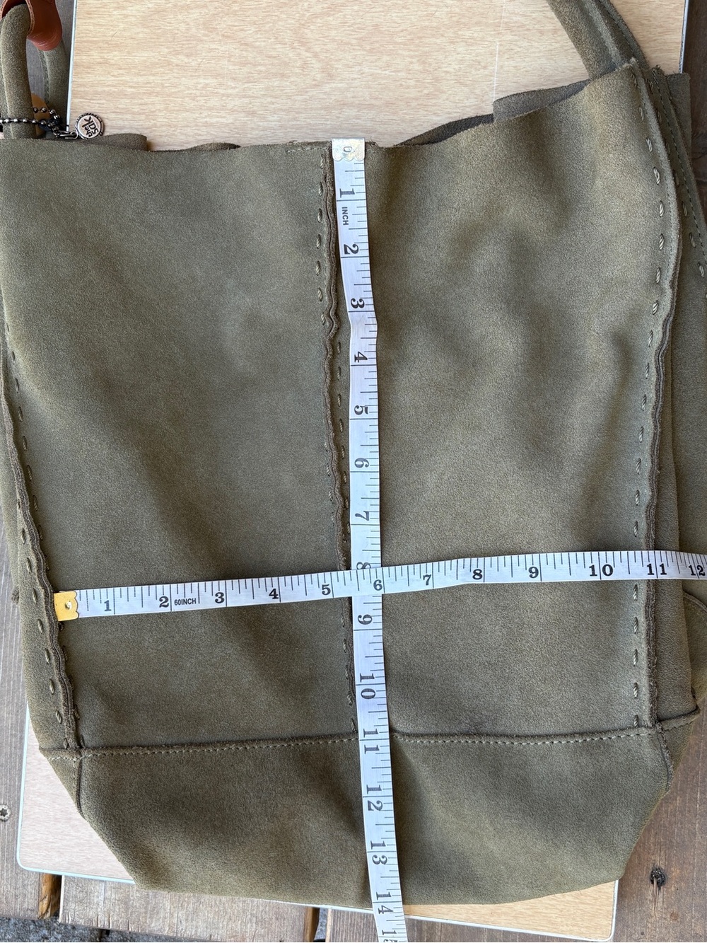 The Sak Los Feliz Moss Green Suede Leather Slouchie Hobo Bag - Picture 9 of 16